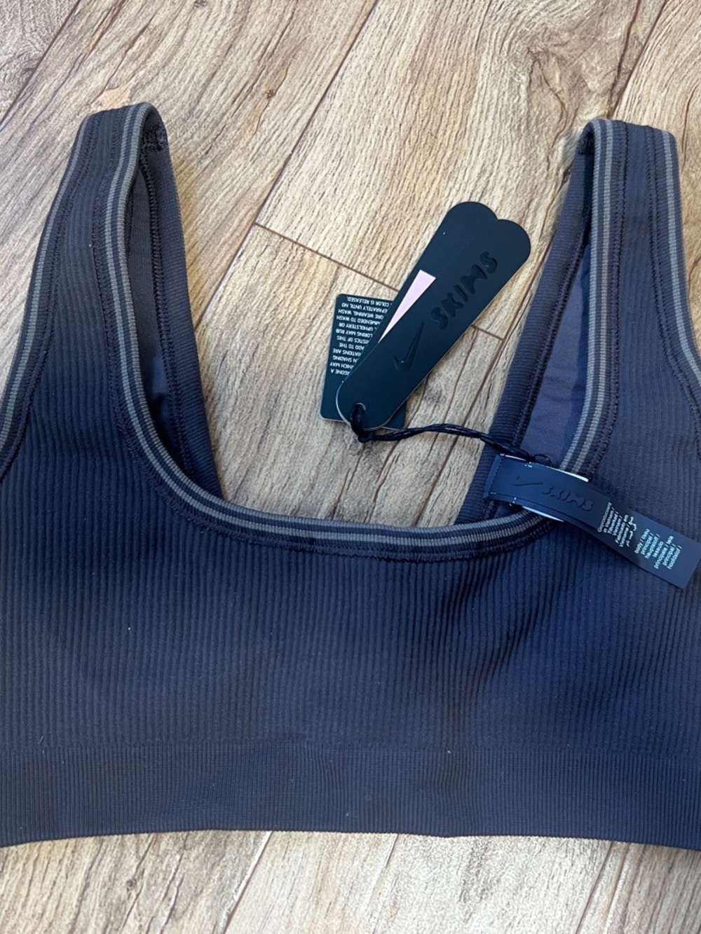 SKIMS Ribbed Seamless Micro Scoop Bra - Truffle Brown